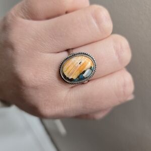 Spiny Turquoise Sterling Silver Ring